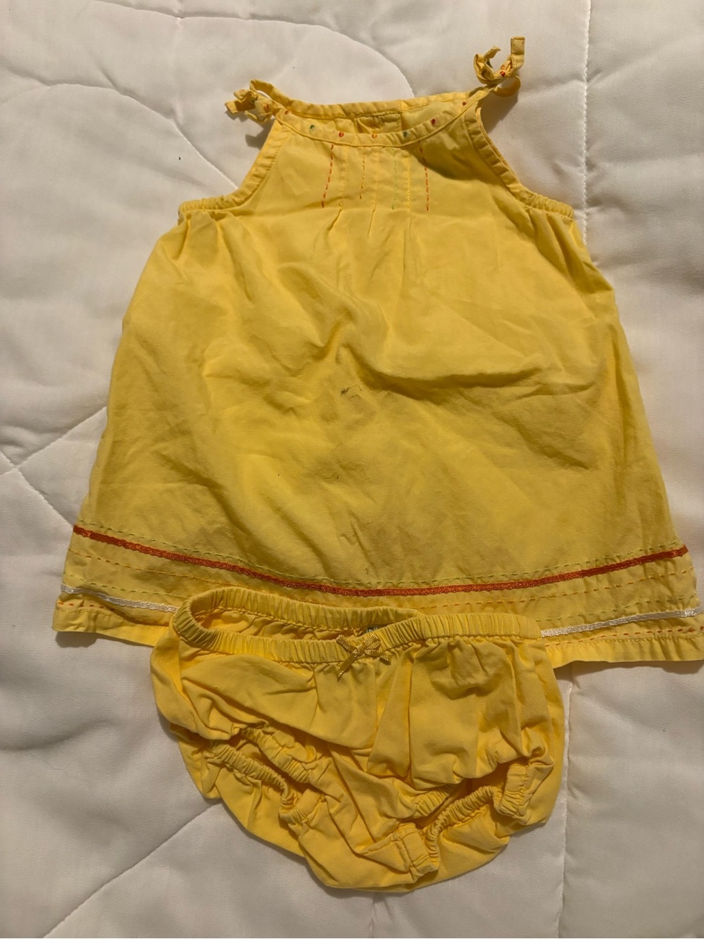 Vintage Gymboree Yellow  Sundress with Bloomers